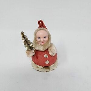 Vintage Christmas Santa Elf Gnome Ornament Figurine Tree Putz Chenille Japan‎
